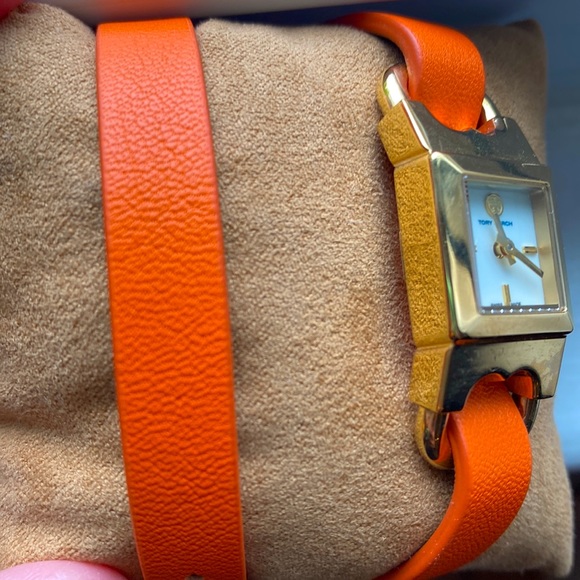 Tory Burch Wrap-Around Orange Watch. Like New! - Picture 4 of 4